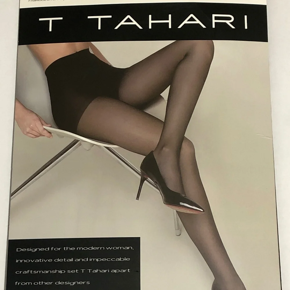 T. Tahari Sheer Control Top Pantyhose - Nude M/L - Picture 1 of 7